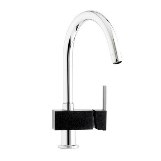 KIT283 Capri Chrome-Black Kitchen Sink Mixer