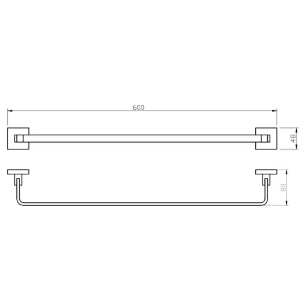 ICE401 Ice Brass Single Towel Bar