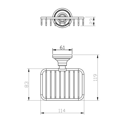 MAT407 Matrix Brass Soap Dish Basket