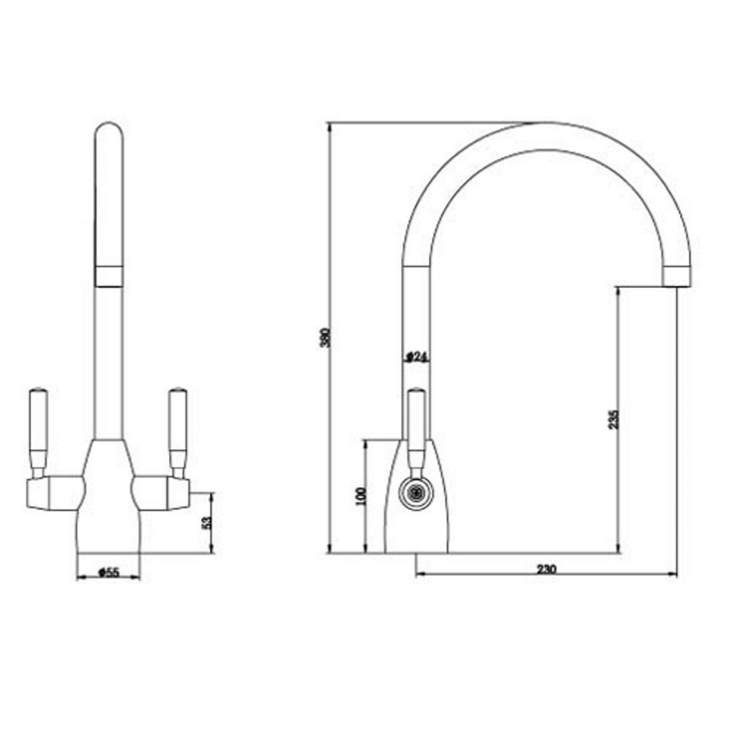 KIT149 Rumba Brushed Kitchen Sink Mixer