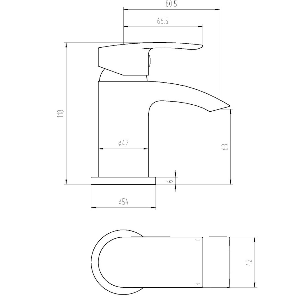 SLD009 Slide Mono Basin Mixer
