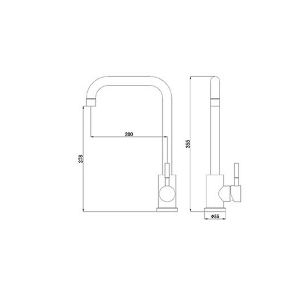 KIT272 Stainless Steel Axel Kitchen Sink Mixer