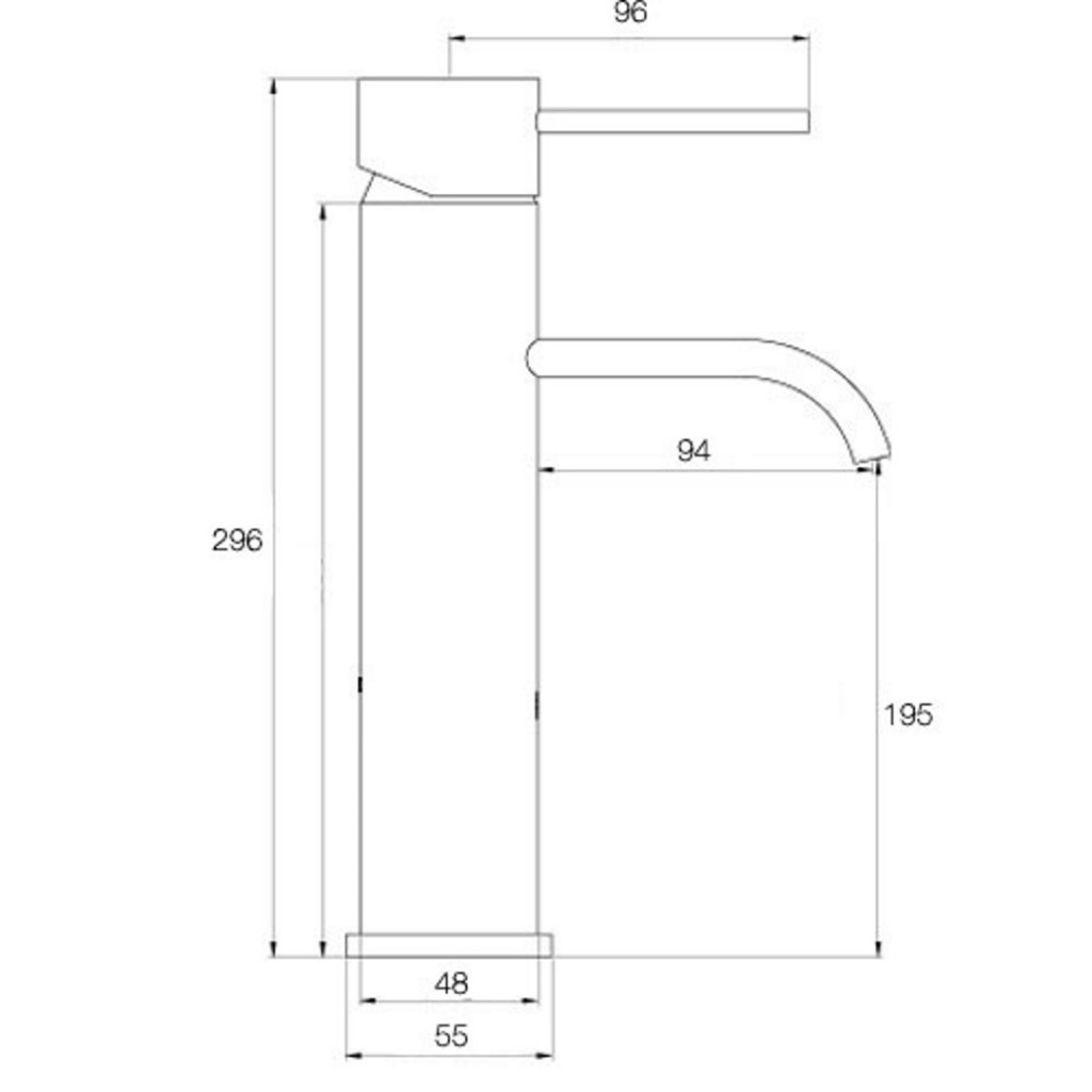 RDL029 Wave Freestanding Mono Basin Mixer