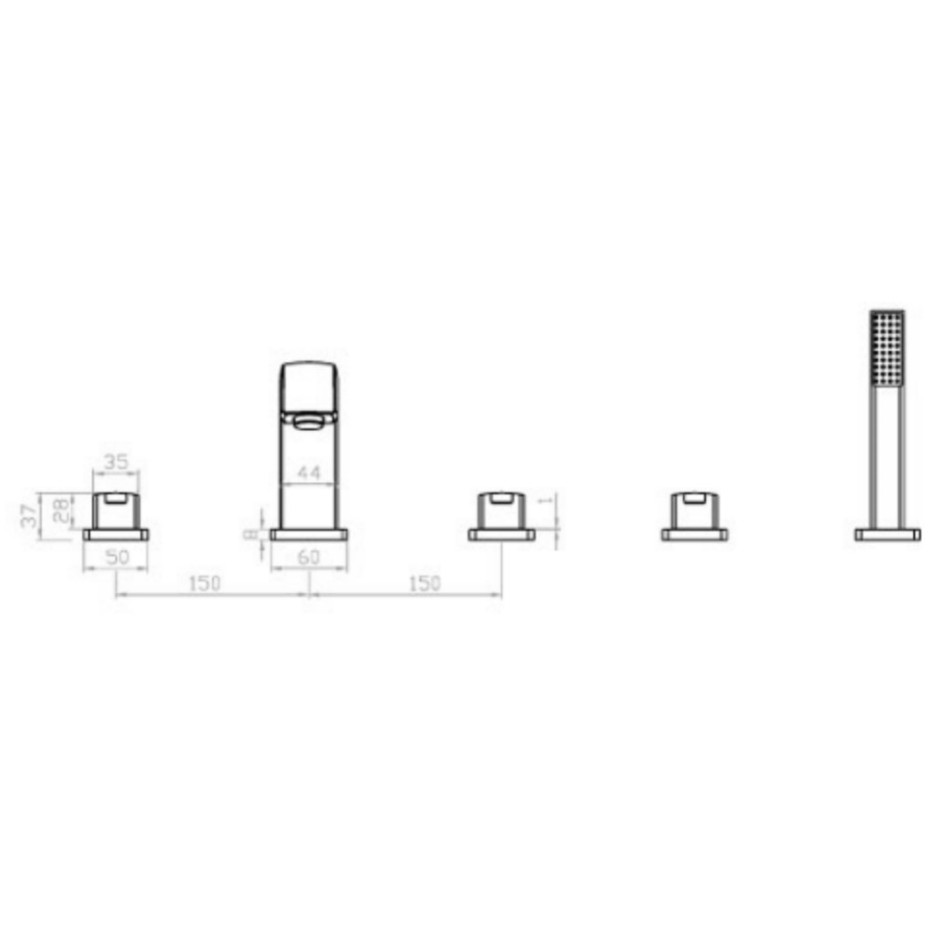 ARC057 Arch 5 Hole Bath Set