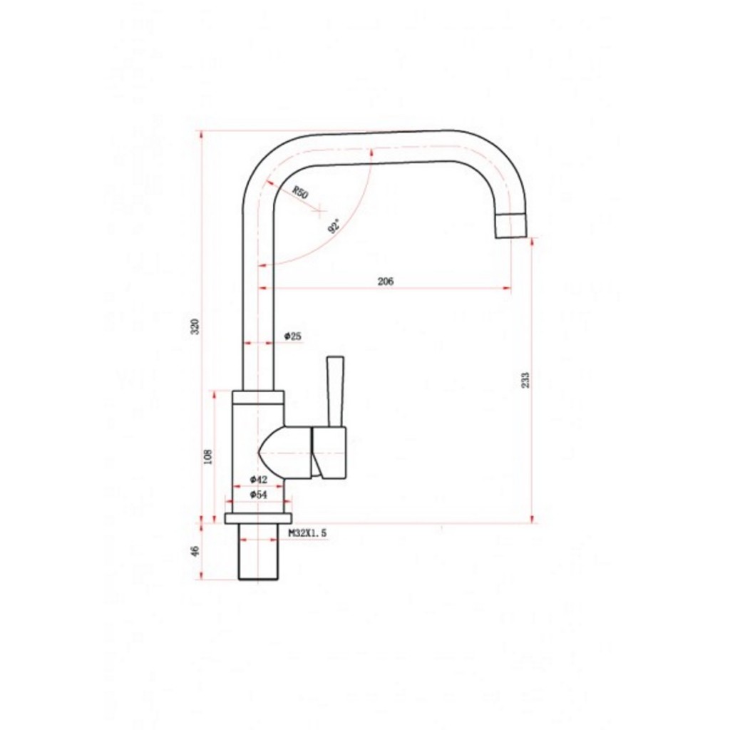 KIT177 Melo Glo Stainless Steel  Kitchen Sink Mixer
