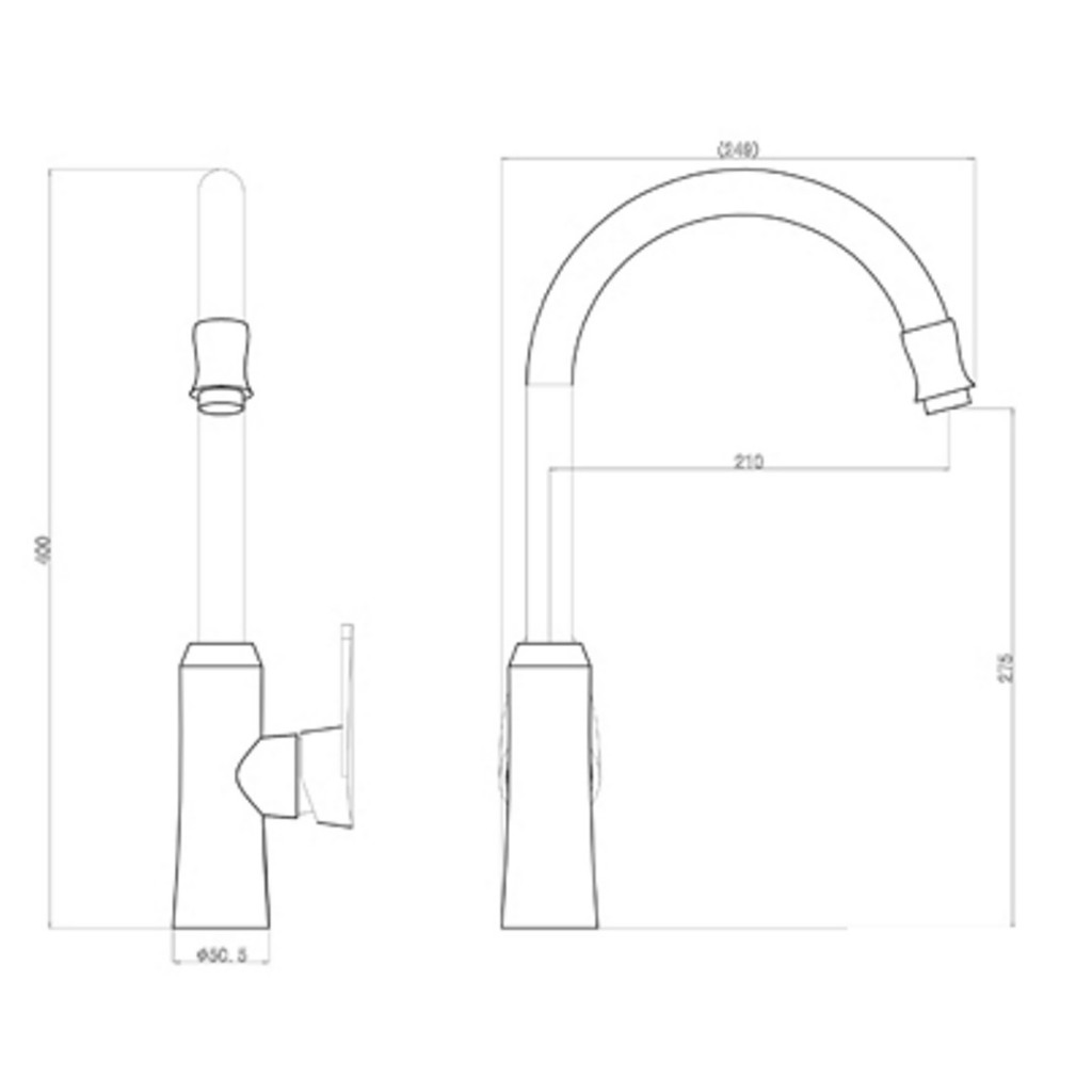 KIT279 Atlantic Kitchen Sink Mixer